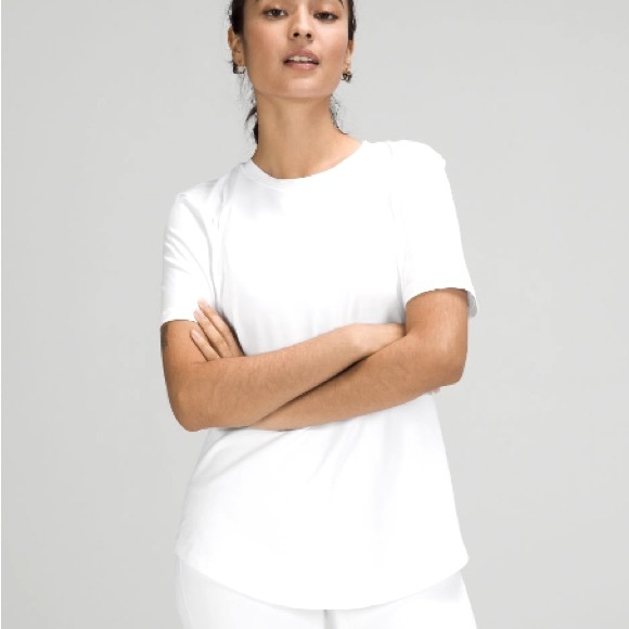lululemon athletica Tops - Lululemon Love Crewneck T-shirt Lightweight White Cotton Size 12